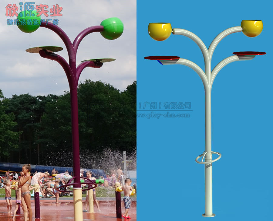 豪華版旋轉倒水桶戲水游樂設備