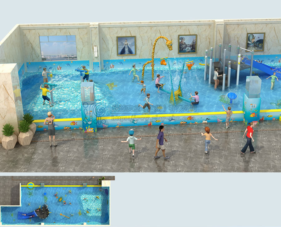 溫泉度假酒店150方室內水上樂園設計方案
