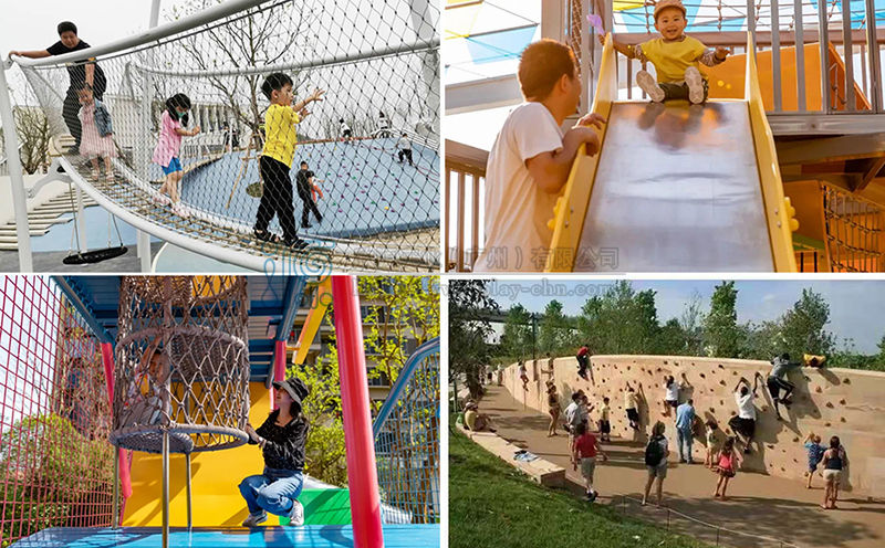 戶外無動力親子樂園-親子互動場景