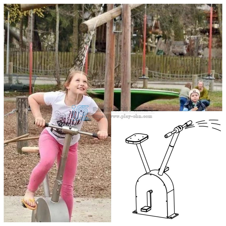 簡易單車噴泉游樂設備
