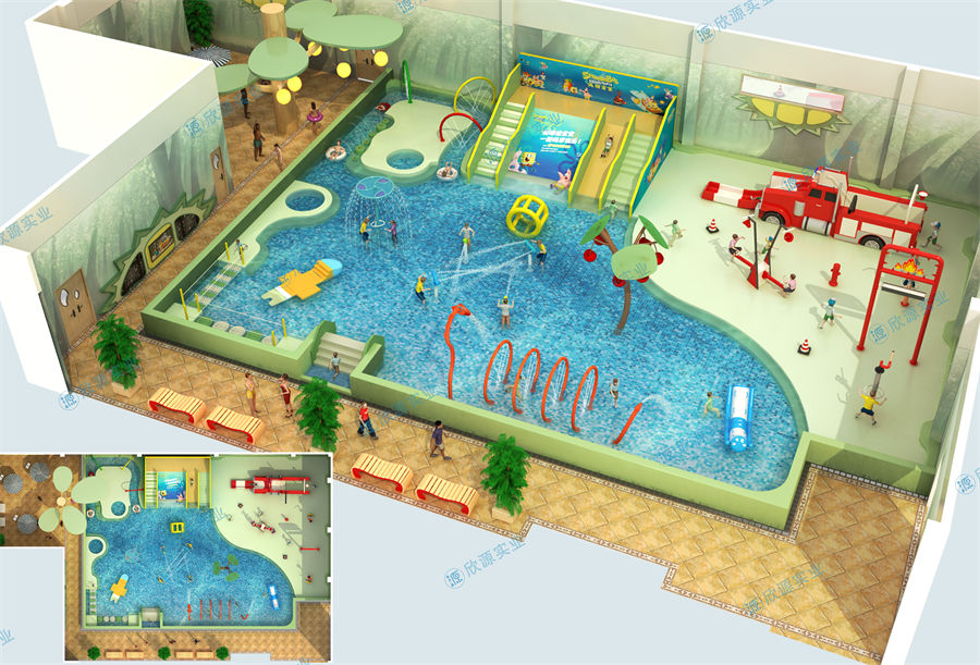 488平方室內水上樂園設備方案