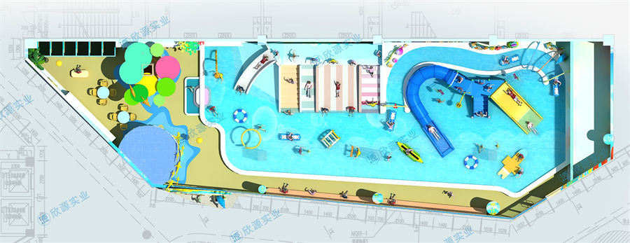 431平方室內(nèi)恒溫水上樂園