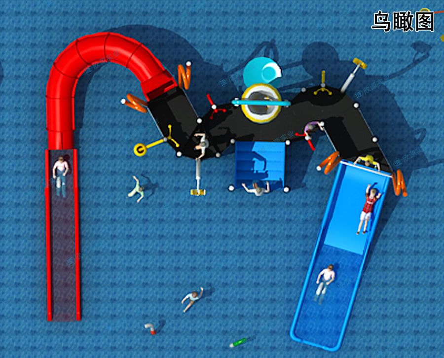 兒童中型組合水上滑梯