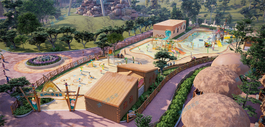 2250平方旱噴水上樂園整體規劃方案