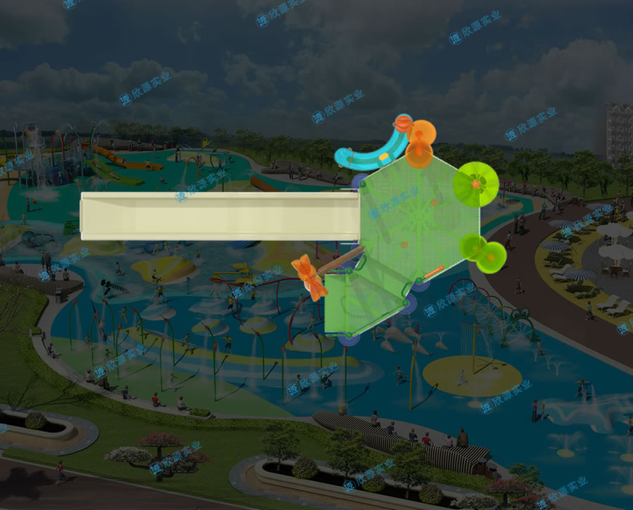 多功能兒童水上滑梯組合