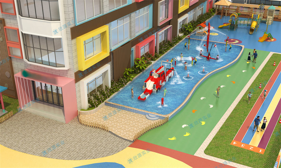 426平方旱噴水上樂園游樂設備