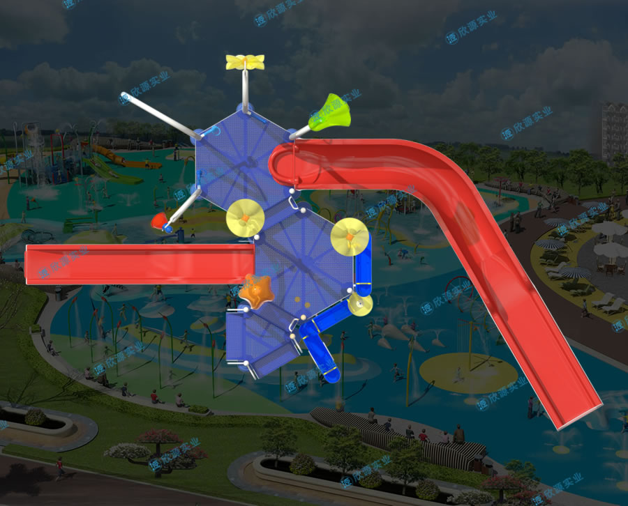 兒童組合水上滑梯源頭工廠