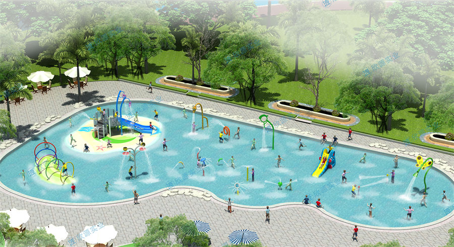 671平方旱噴水上樂園整體規劃方案