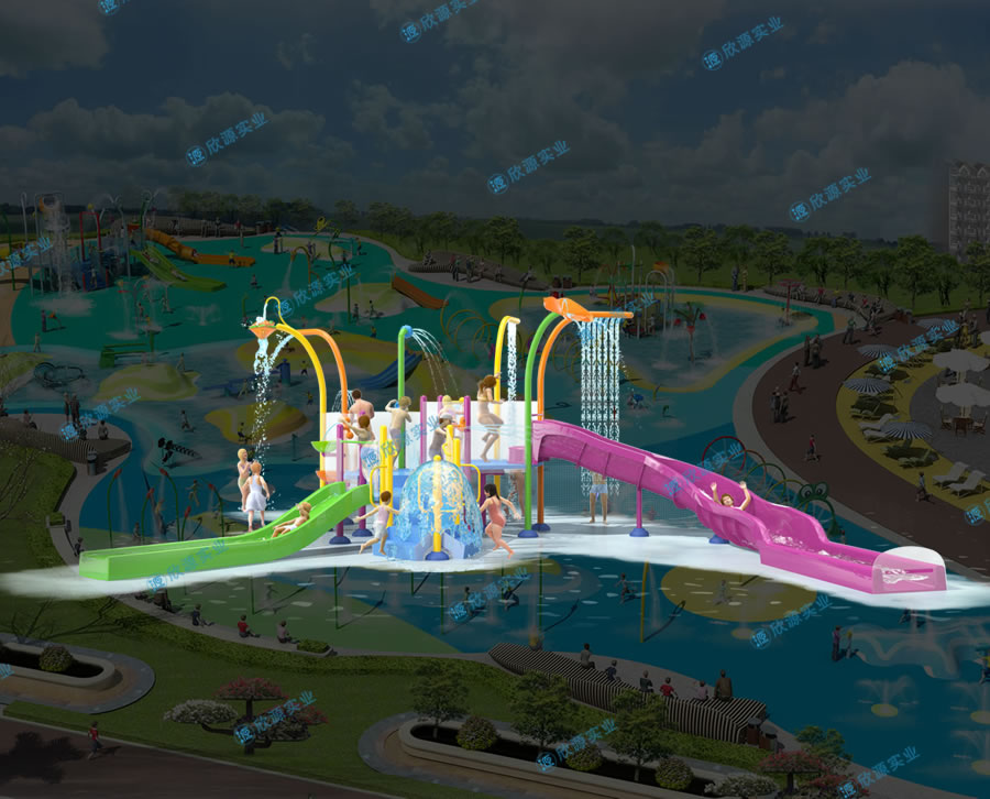 戶外水上滑梯組合