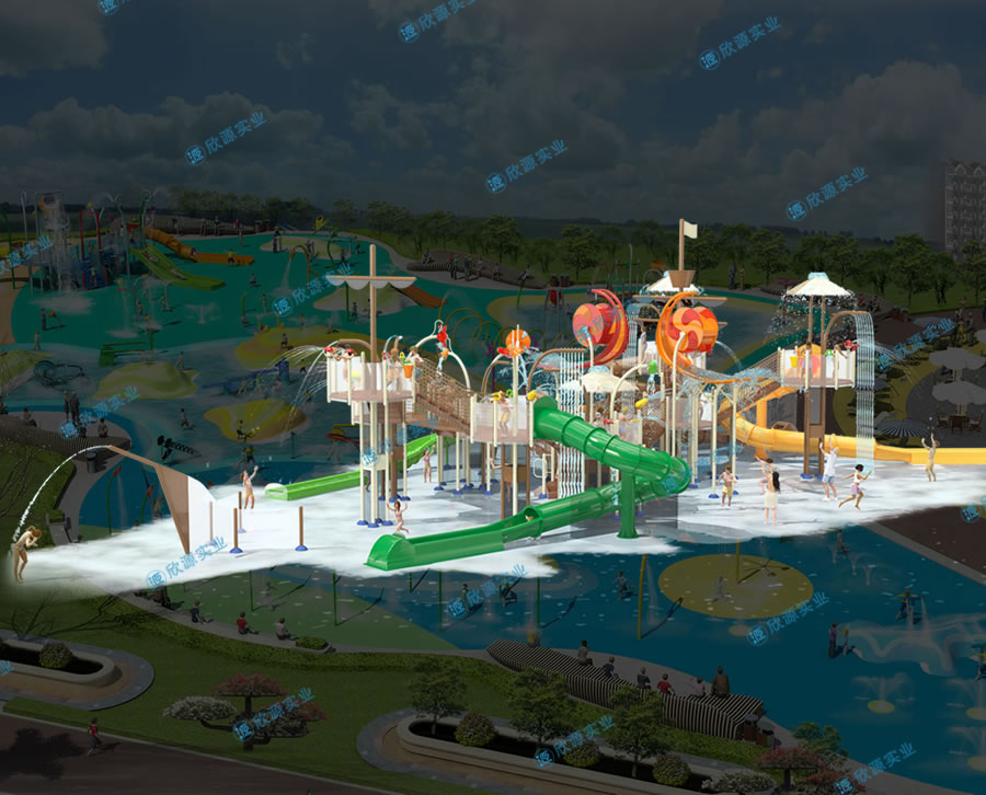 水上樂園滑梯組合設備生產廠家