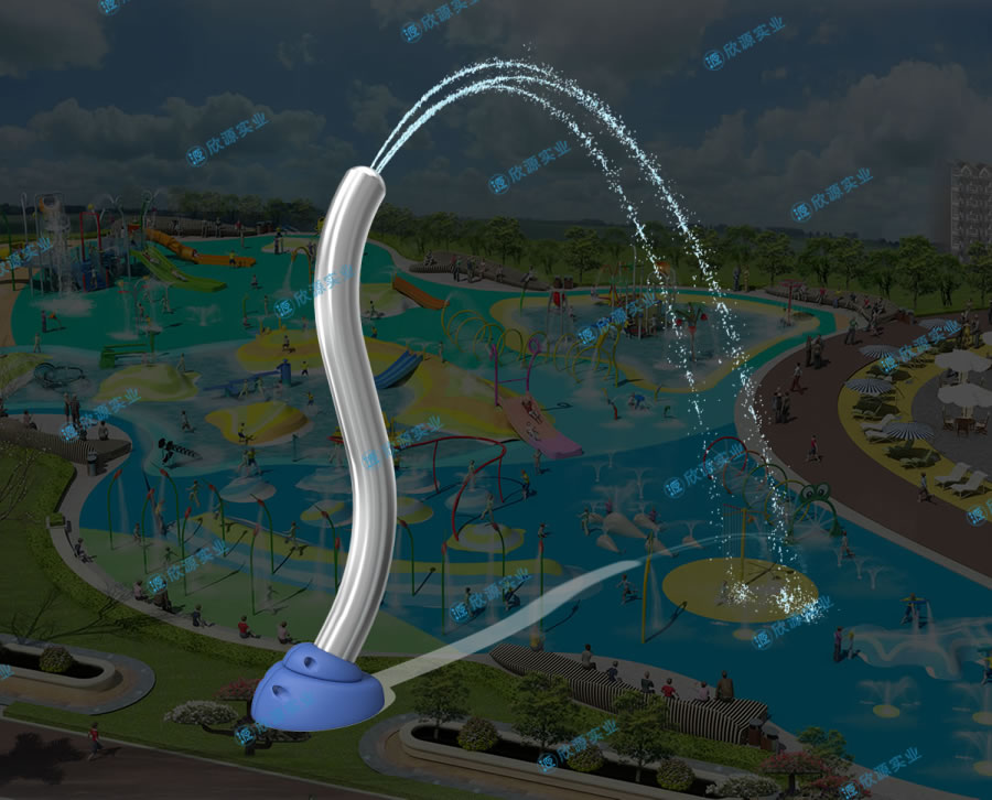 S彎管噴水戲水小品設備