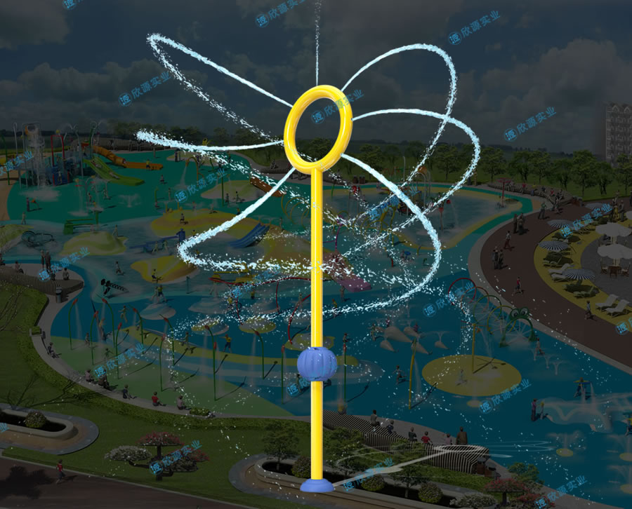 太陽噴水戲水小品設備