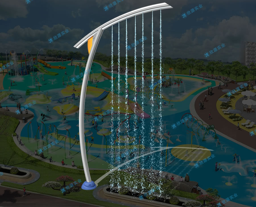 鐮刀淋水戲水小品設備