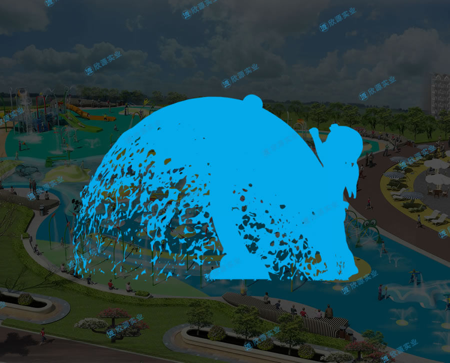 彎管瀑布戲水小品設備