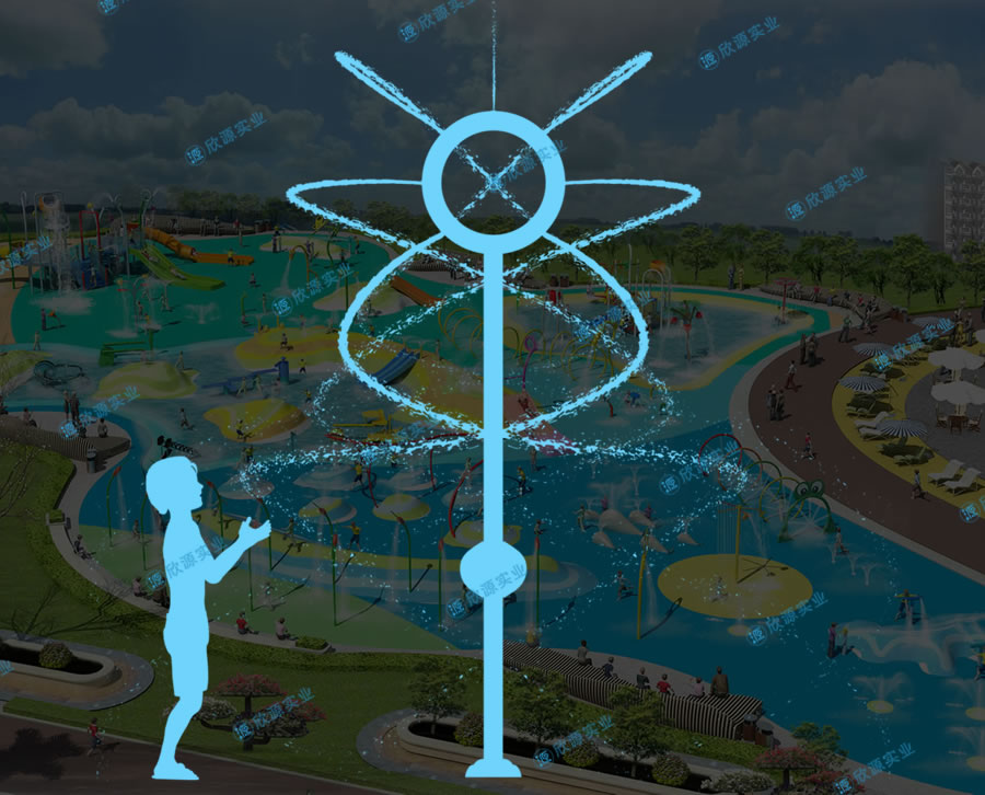 太陽噴水戲水小品設備