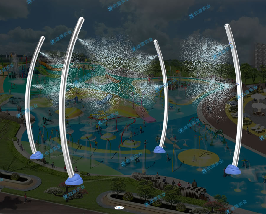 噴霧彎管戲水小品設(shè)備