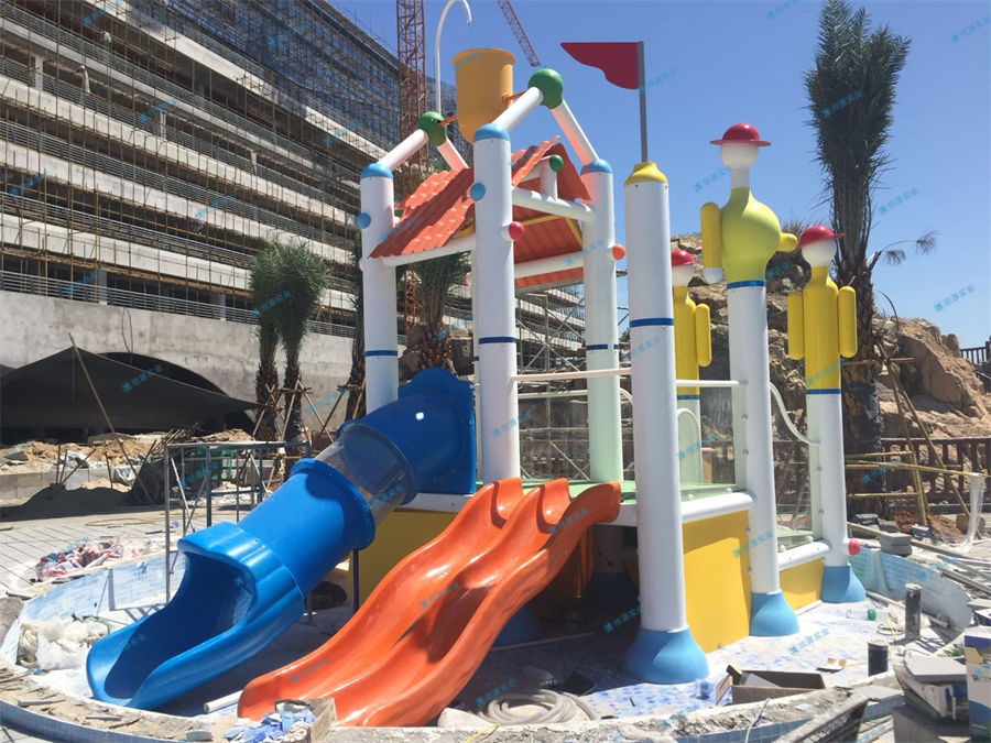 水上樂(lè)園滑梯之家庭小沖天回旋滑梯-7848