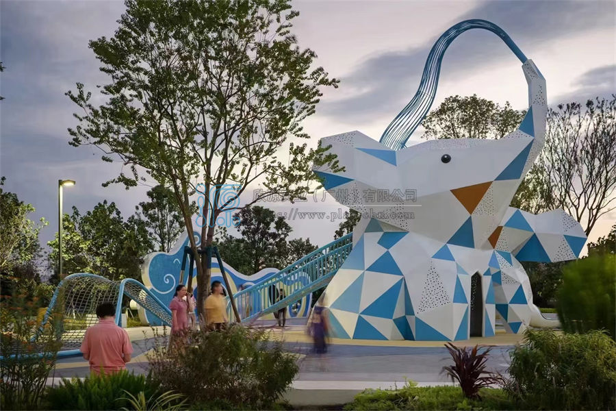 大型戶外大象造型攀網(wǎng)定制